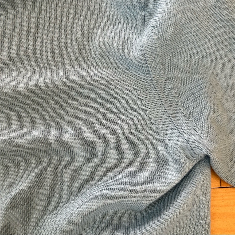 Banana Republic Sweater Blue Men’s TSITP silk cashmere blend crew neck XL - Picture 3 of 9